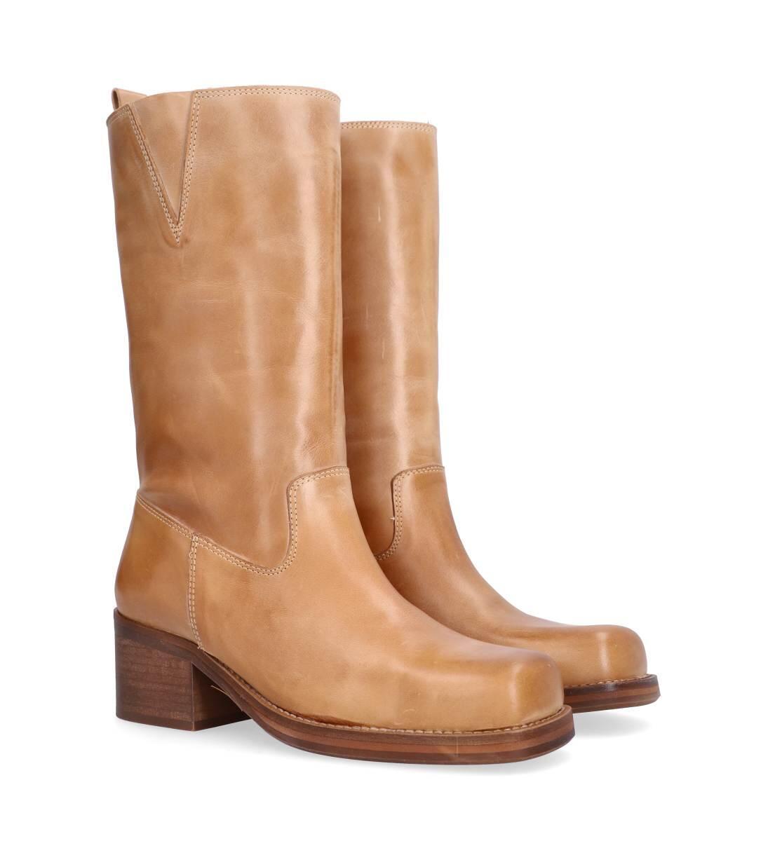 Læderstøvler – Cognac calf